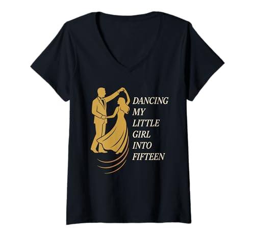 Damen Vater der Quinceañera Quitte Papa 15 Años Latino Geschenk T-Shirt mit V-Ausschnitt Damen Vater der Quinceañera Quitte Papa 15 Años Latino Geschenk T-Shirt mit V-Ausschnitt von Quinceañera Party 2025 Apparel Matching Custom