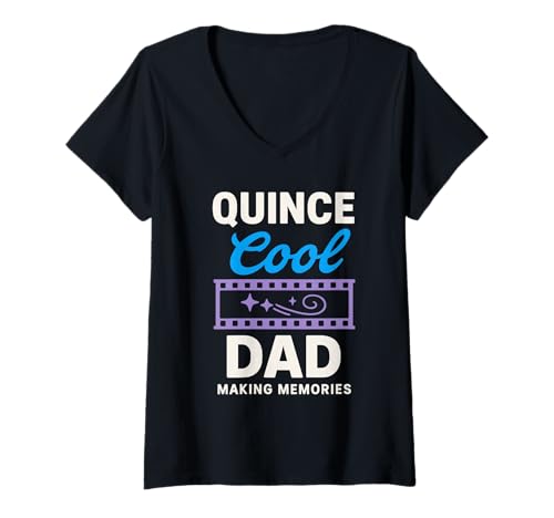Damen Vater der Quinceañera Quitte Papa 15 Años Latino Geschenk T-Shirt mit V-Ausschnitt Damen Vater der Quinceañera Quitte Papa 15 Años Latino Geschenk T-Shirt mit V-Ausschnitt von Quinceañera Party 2025 Apparel Matching Custom