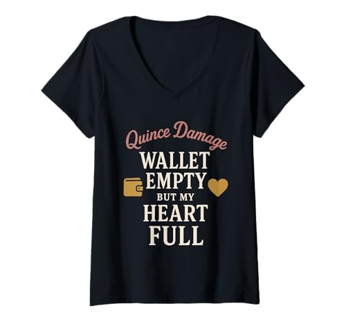 Damen Vater der Quinceañera Quitte Papa 15 Años Latino Geschenk T-Shirt mit V-Ausschnitt Damen Vater der Quinceañera Quitte Papa 15 Años Latino Geschenk T-Shirt mit V-Ausschnitt von Quinceañera Party 2025 Apparel Matching Custom
