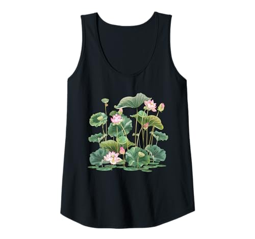 Damen Zen Oasis Lotus Friedenslilien Tank Top Damen Zen Oasis Lotus Friedenslilien Tank Top von Quinn Cafe