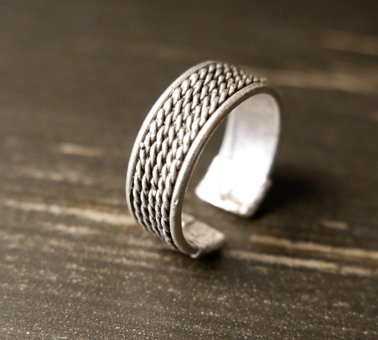 Band Kette Ring - Einzigartig Statement Ring Siegelring Ringe Für Männer Minimalistisch Moderner Schmuck Verstellbar Qd20 von QuipoDesign