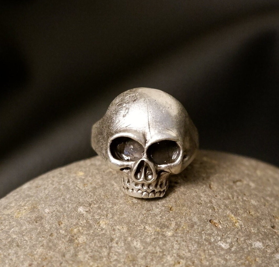 Totenkopf Ring - Ringe Für Männer Schädel Kopf Dämon Ring Punk Gothic Totenschädel Herren Charm Kinnloser Totenkopf Qd92 von QuipoDesign