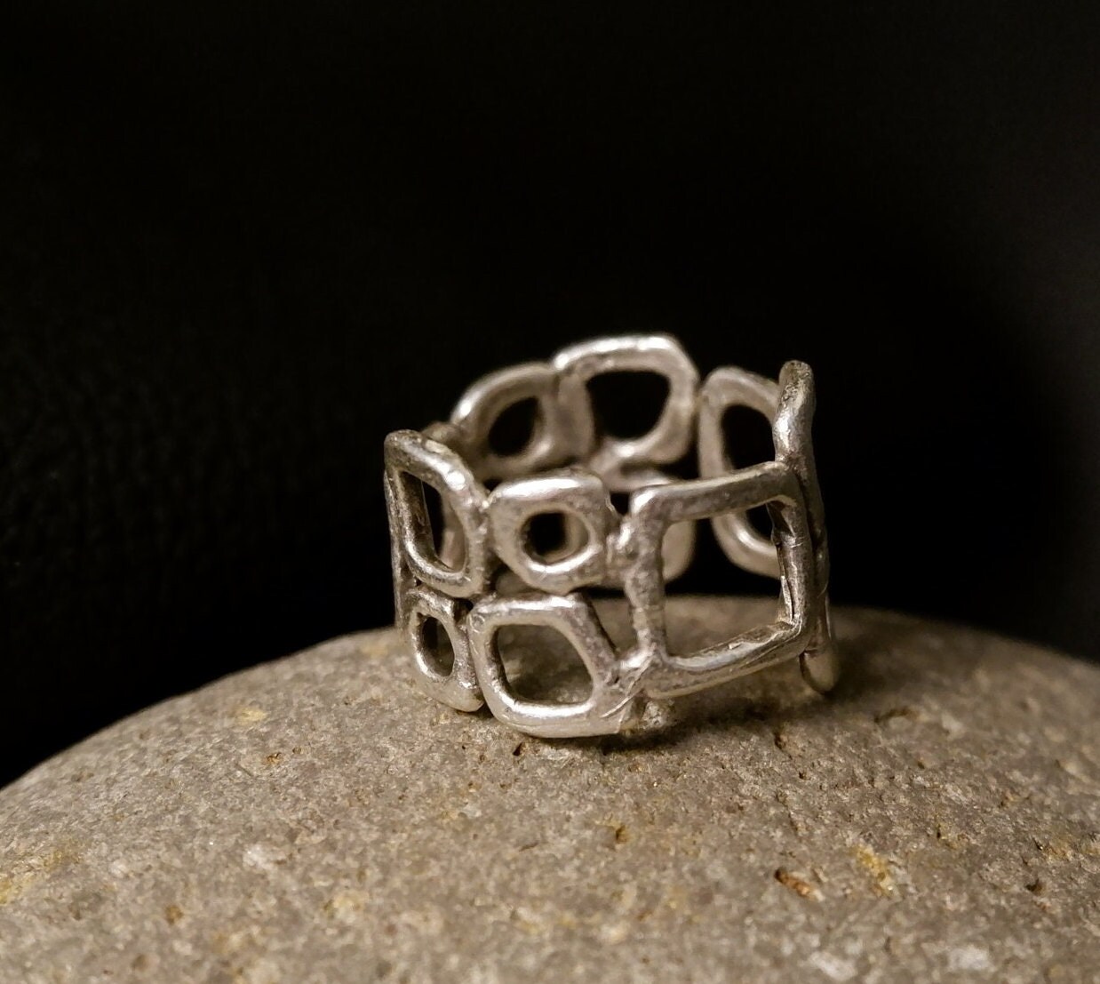Modern Squares Ring - Boho Ring Einzigartig Statement Chunky Für Frauen Minimalist Retro Verstellbar Qd71 Modern Squares Ring - Boho Ring Einzigartig Statement Chunky Für Frauen Minimalist Retro Verstellbar Qd71 von QuipoTR