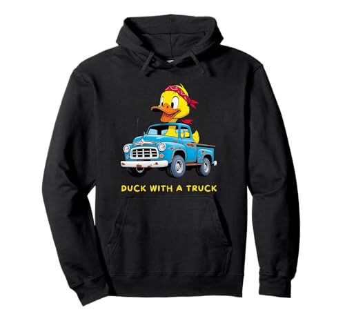 Lustige Ente Humor Jungen Männer mit Trucks Kleinkinder Junge Kinder Pullover Hoodie Lustige Ente Humor Jungen Männer mit Trucks Kleinkinder Junge Kinder Pullover Hoodie von Quirky Duck Joke Goose Sayings Dads Sons Grandpas