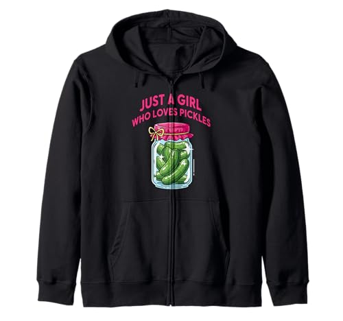 Nur EIN Mädchen, das Gurkendesign liebt Kapuzenjacke Nur EIN Mädchen, das Gurkendesign liebt Kapuzenjacke von Quirky Food Lover Design Fun Pickle Style