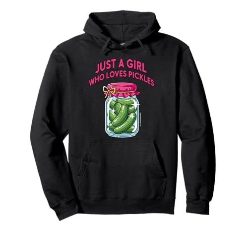 Nur EIN Mädchen, das Gurkendesign liebt Pullover Hoodie Nur EIN Mädchen, das Gurkendesign liebt Pullover Hoodie von Quirky Food Lover Design Fun Pickle Style