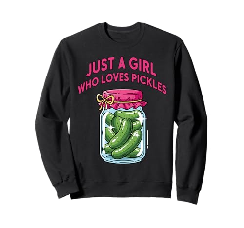 Nur EIN Mädchen, das Gurkendesign liebt Sweatshirt Nur EIN Mädchen, das Gurkendesign liebt Sweatshirt von Quirky Food Lover Design Fun Pickle Style