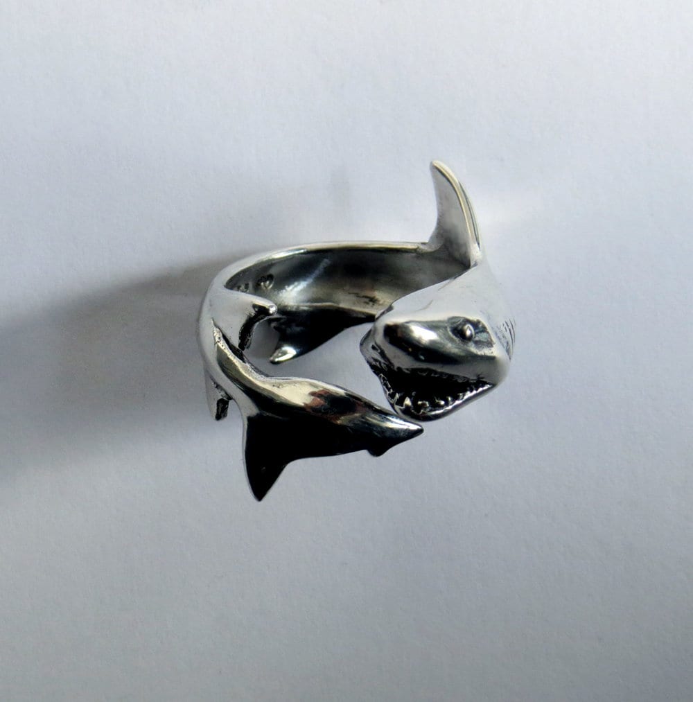 Haifisch Ring, Silber Haifisch Ring, Silber von QuirkyTiger
