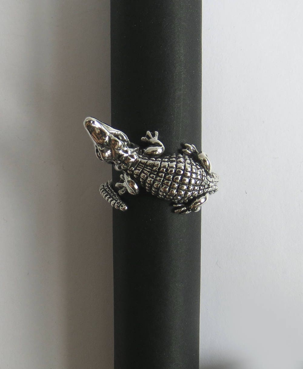Krokodil Ring, Silber Krokodil Ring, Silber von QuirkyTiger