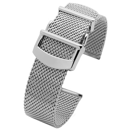 Quirxio Edelstahl-Uhrenarmband aus gewebtem Mesh, 20 mm, 21 mm, 22 mm, passend für IWC Le Petit Prince Mark 18 Portofino, solides Uhrenarmband(22mm) von Quirxio