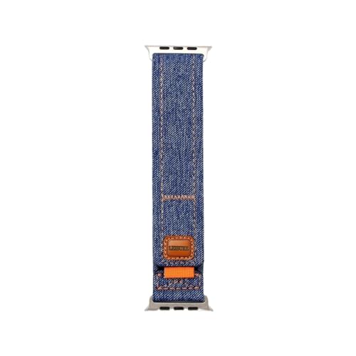 Quirxio Nylonschleifriemen für Watch Band Ultra 49mm 44 mm 45 mm 40 mm 41 mm 38 mm 42 mm 46 mm Armband IWATCH Serie10 8 9 7 5 3 SE Watchbänder(Dark blue,S10 46MM) von Quirxio