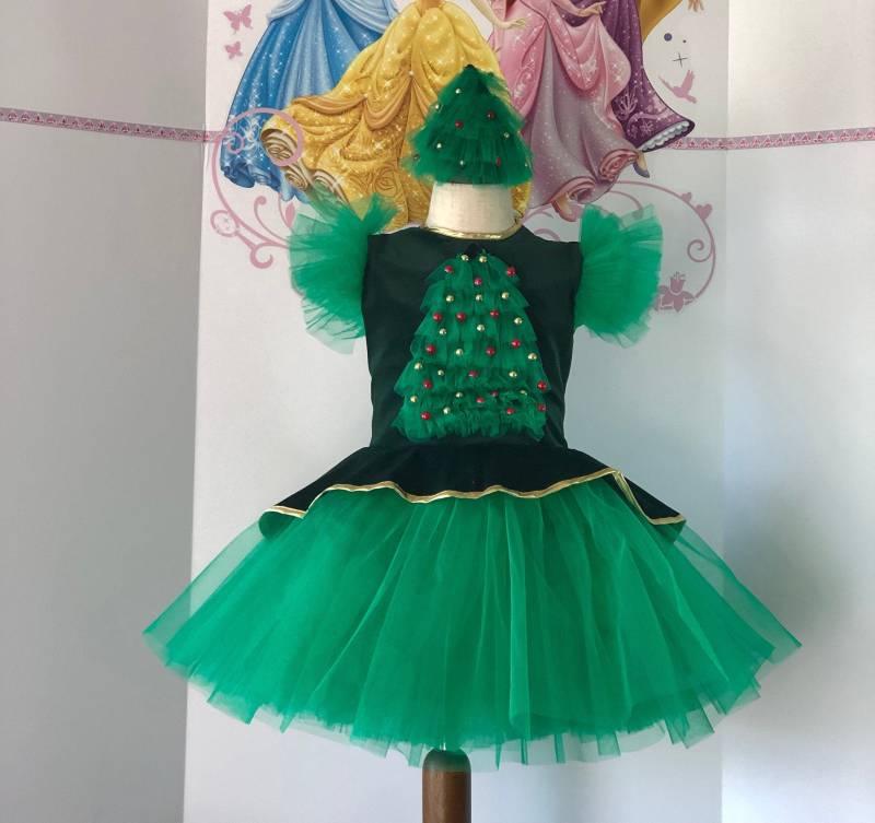 Grün Weihnachten Outfit Kleid Festzug Mädchen Geburtstags-Party Weihnachtsbaum Ooc Mode von QuiteTheDress