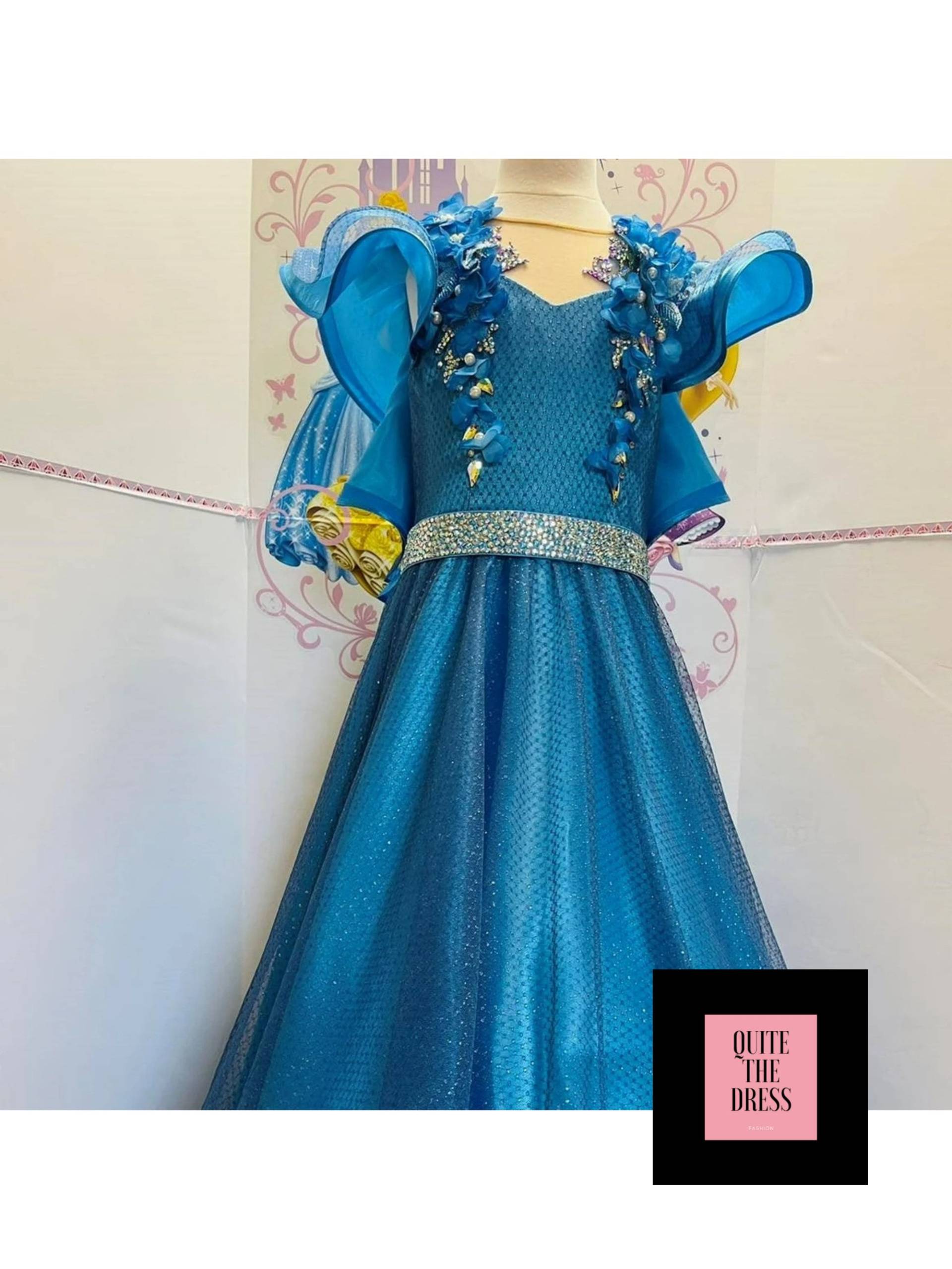 Hellblaues Aqua Kleid Festzug Abschlussball Formale Kleidung Mädchen Ballkleid Party Geburtstag Hochzeit Mädchenkleid Festzug-Outfit Türkises von QuiteTheDress