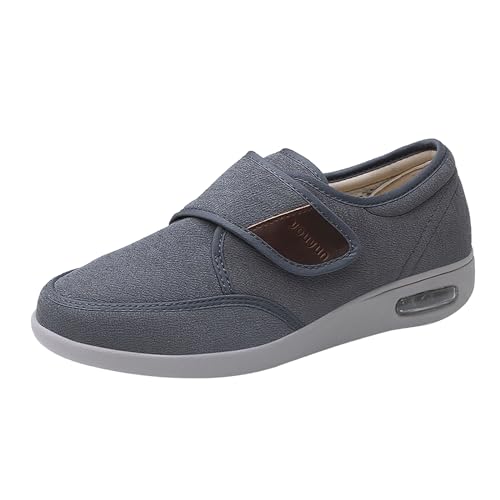 Hausschuhe für Frauen Memory Foam Arthritis,Herren Memory Foam Hausschuhe Bequemes warmes Plüschfleece Arthritis Ödem geschwollenes Haus,Grey,39 von Quiteyan