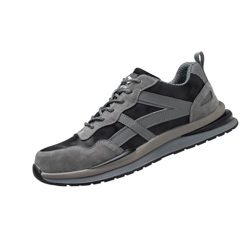 Leicht Arbeitsschuhe Herren Damen,Cushion Safety Toe Athletischer Arbeitsschuh für Industrie und BAU,Grey▂36 von Quiteyan