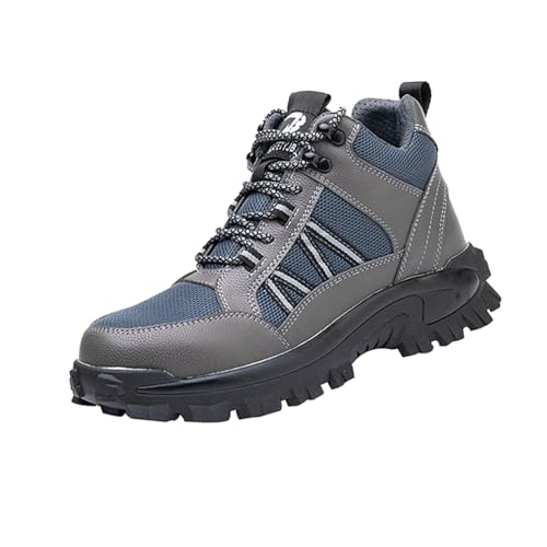 Leicht Arbeitsschuhe Herren Damen,für Männer und Frauen Atmungsaktive Leichte Pannensichere Work Construction Sneakers,Grey▂40 von Quiteyan