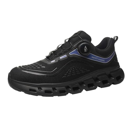 Quiteyan Anti-Perforations Luftdurchlässige Schuhe,Herren Damen Arbeitsschuhe Leicht Sportlich Atmungsaktiv Schutzschuhe Stahlkappe Sneaker,Black 2▁40 von Quiteyan