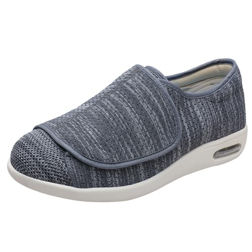 Quiteyan Diabetiker Schuhe Für Geschwollene Füße,Verstellbare fette Schuhe, Mesh-Diabetikerschuhe-Therapieschuhe Rehaschuhe,Dark Gray,40 von Quiteyan