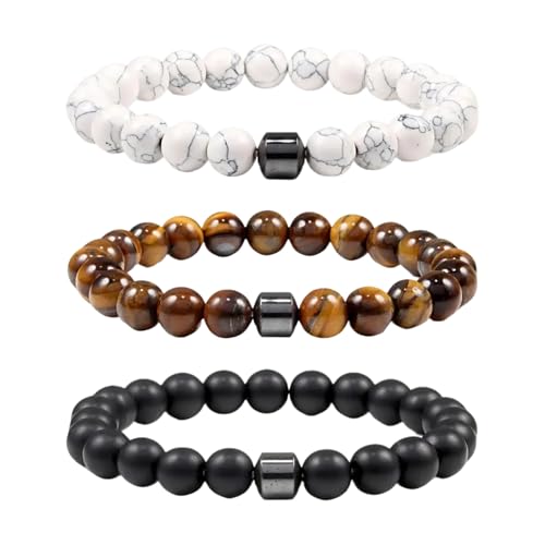QuixingArt 3PCS Anti-Alcohol Bracelet Magnetarmband Reduce the Urge to Drink Verstellbare Magnetic Sobriety Bracelet für Männer Frauen von QuixingArt