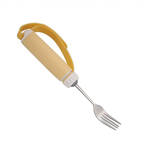 Qukaim Behinderte flexible Gabel Behinderte rotierende Gabel, flexibles Utensil für Arthritis-Patienten, abnehmbares Design für einfache Verwendung, ideal für Essen, Küchengeschirr von Qukaim
