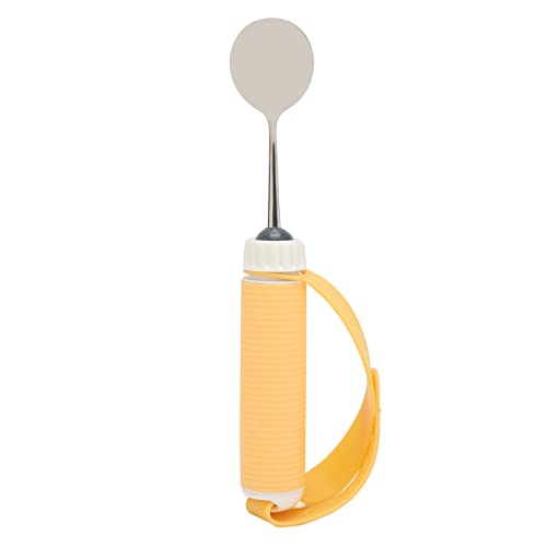Qukaim Easy Grip Spoon Disabled Patient Spoon, Easy Grip Stainless Steel Eating Aid Adaptive Utensil for Arthritis, Ergonomic Design, Safe Tableware for Seniors and Disabled Users von Qukaim