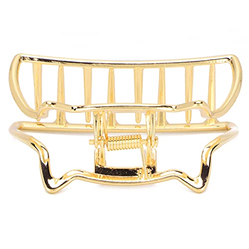 Qukaim Jaw Clips Haarhalter Metall Haarklammern Starker Halt Rutschfeste Katzenform Kieferclips Haarhalter für Frauen Gold-Finish 6,3 cm Haarschmuck von Qukaim
