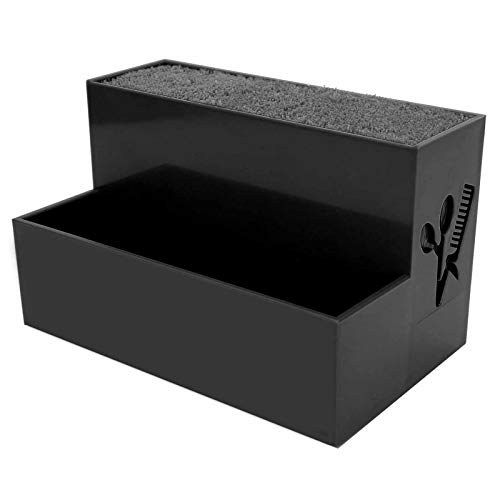 Qukaim Scherenständer, Scheren-Aufbewahrungsbox, Friseur-Organizer und Ständer, Scherenhalter für Salon-Werkzeuge, schwarz, kompaktes Design für einfachen Zugriff, langlebige Konstruktion von Qukaim