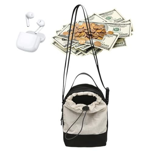 Qukoielly Kleine Umhängetasche – Schultertasche mit Kordelzug | leichte Handy-Umhängetasche für Workout, Freizeit, Pendeln, Reisen, Urlaub, Cremefarben, Refer to description Qukoielly Kleine Umhängetasche – Schultertasche mit Kordelzug | leichte Handy-Umhängetasche für Workout, Freizeit, Pendeln, Reisen, Urlaub, Cremefarben, Refer to description von Qukoielly
