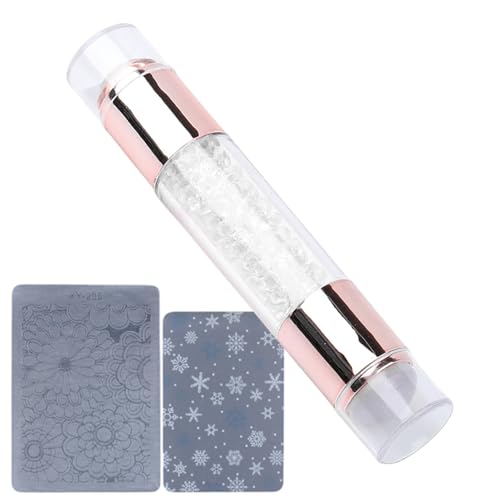 Qukoielly Nagelstempel – Home Stamping Stifte – Doppelendige Strass verzierte Stempelstifte Kit für Frauen Salon Home Practice Maniküre von Qukoielly