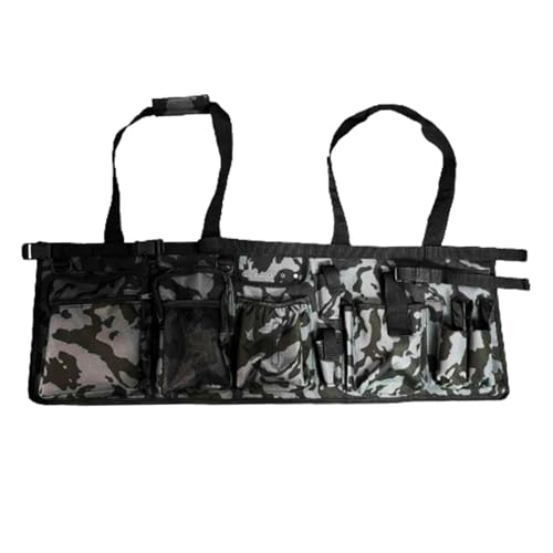 Qumiuu Eimer-Werkzeug-Organizer, Angel-Eimertasche - Ruten- und Zangenhalter,Angeleimer-Werkzeugtasche, Angelgerät-Tasche, robuste Werkzeugtasche mit Mehreren Taschen für 5-Gallonen-Eimer, von Qumiuu