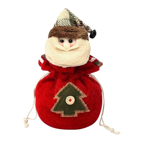 Qumiuu Weihnachtliche Gestrickte Beutel - Weihnachtssacke - Santa Rentier Wiederverwendbarer Verpackungsbeutel Dekoration Kinder Sussigkeiten Verpackung von Qumiuu