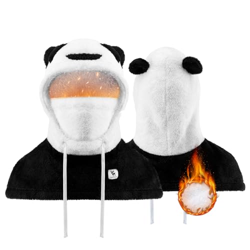 Qunature Winter Sturmhaube Skimaske für Kinder und Eltern, Panda-Design Vollgesichts-Masken Balaclava für Herbst und Winter Outdoor-Aktivitäten wie Skifahren, Motorradfahren, Radfahren von Qunature