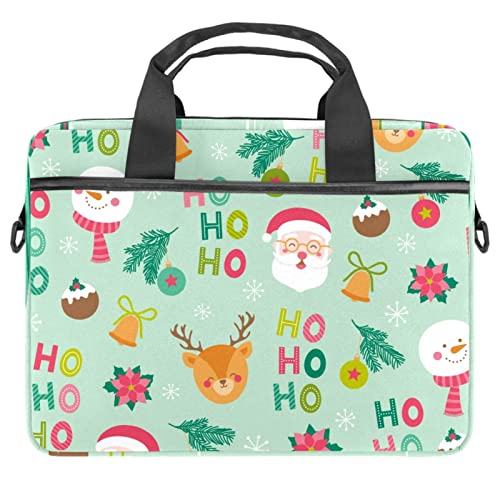 Weihnachten HOHO Laptop Schulter Messenger Bag Crossbody Aktentasche Messenger Sleeve für 13 13,3 14,5 Zoll Laptop Tablet Protect Tote Bag Case, mehrfarbig, 11x14.5x1.2in /28x36.8x3 cm von Quniao