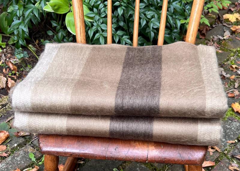 Alpaka Decke Natürliche Brauntöne - Luxus Wolldecke Wohnkultur von Qunuy