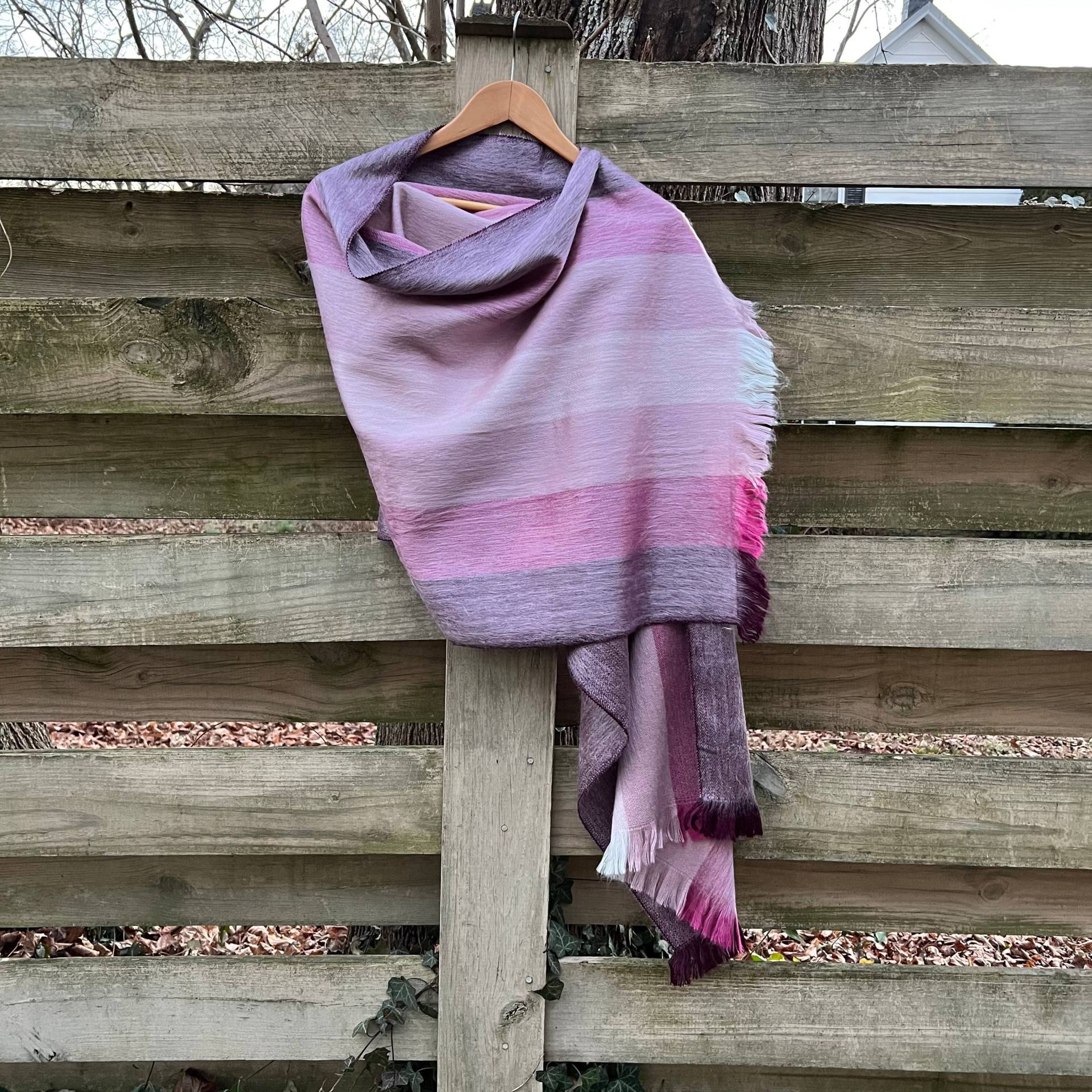 Alpaka Schal Multicolor Rosatöne von Qunuy