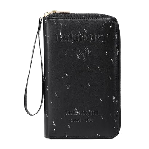 Quorvex Reisepasshülle Für Damen | PU Leder Passhalter Mit Mehreren Kartenfächern - Tragbarer Organizer Wasserdicht Für Reisedokumente Karten Geld von Quorvex