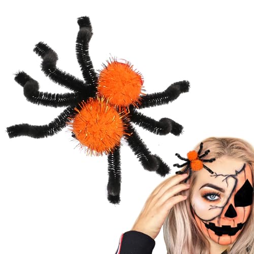 Quorvex Spinnen-Haarnadeln, Halloween-Haarspangen, Haarstyling-Spinnennadeln für Halloween, Spinnen-Design-Nadeln, tragbare Spinnen-förmige Haarnadel für Mädchen, Familie, Freunde von Quorvex