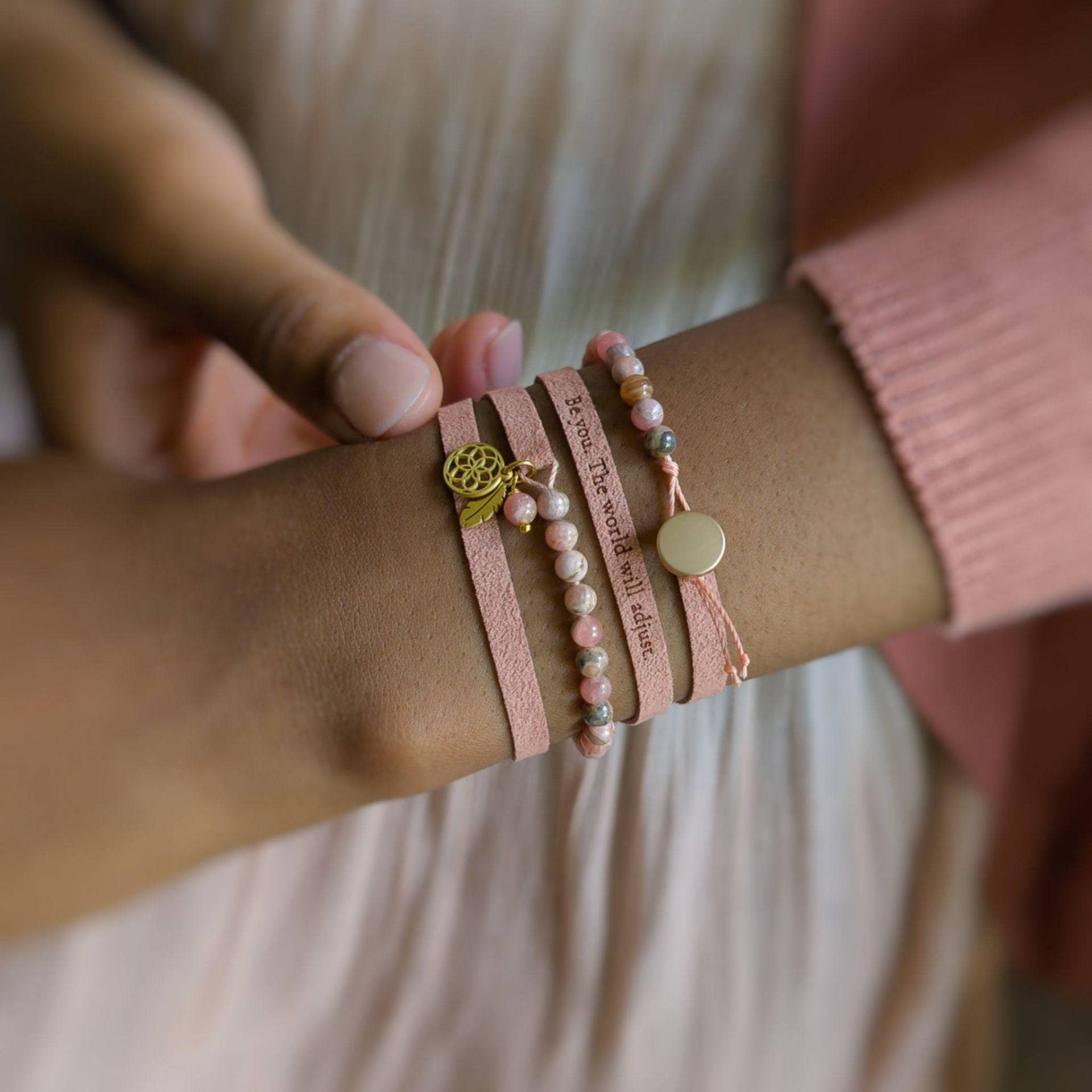 Mentales Armband Frauen Benutzerdefinierte Inspiration Zitat Schmuck, Vegan Leder Wrap Teenager Geschenk von Quotelets