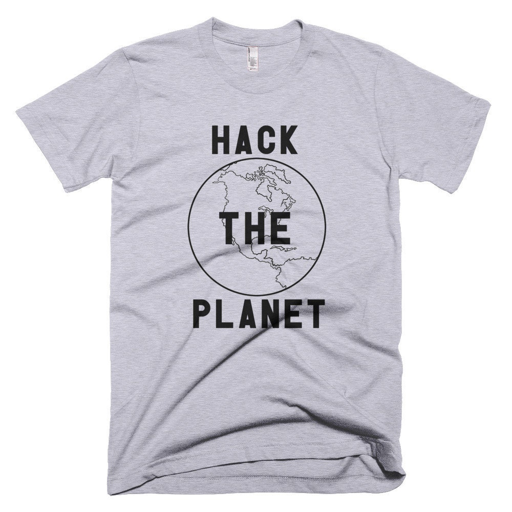 Hack Den Planeten - Grau Tshirt Kostenloser Versand Hack Den Planeten - Grau Tshirt Kostenloser Versand von QuotestoLiveBy