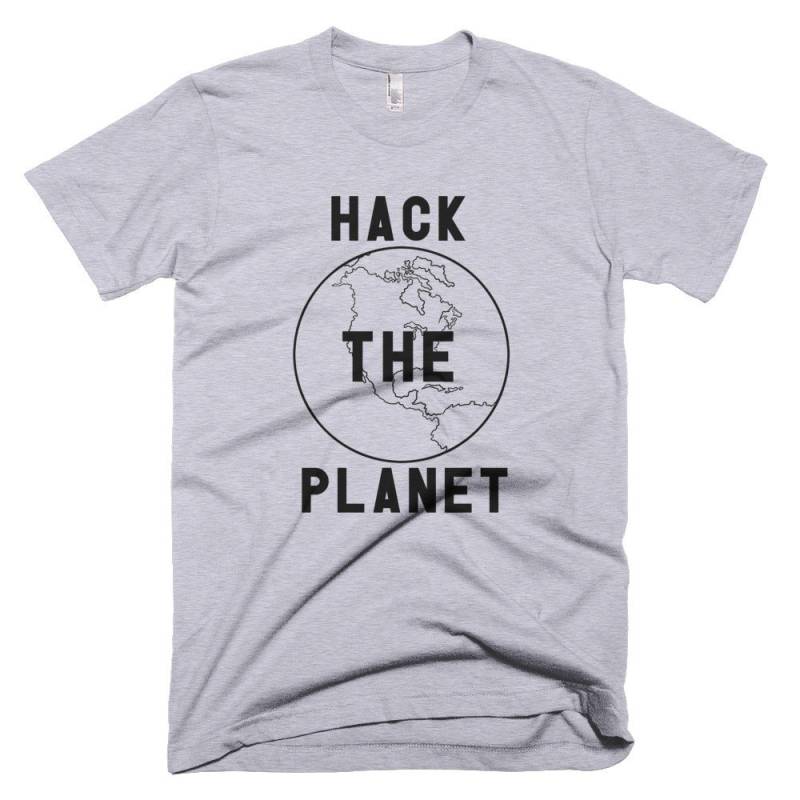 Hack Den Planeten - Grau Tshirt Kostenloser Versand von QuotestoLiveBy