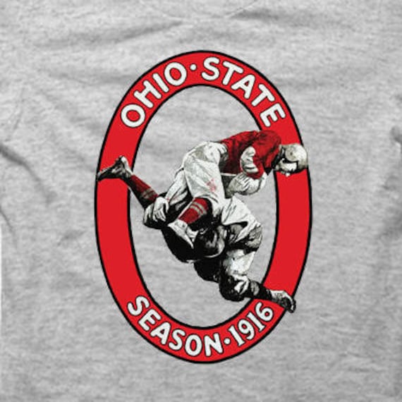 Vintage Ohio Zustand-Fußball-Saison 1916 - Grau Tshirt Kostenloser Versand von QuotestoLiveBy