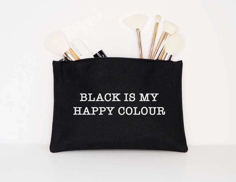 Black Is My Happy Color - Makeup Kosmetiktasche von QuriousShop