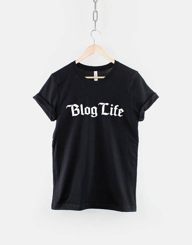 Blog Life Gangster T-Shirt - Blogger Thug Slogan Shirt von QuriousShop