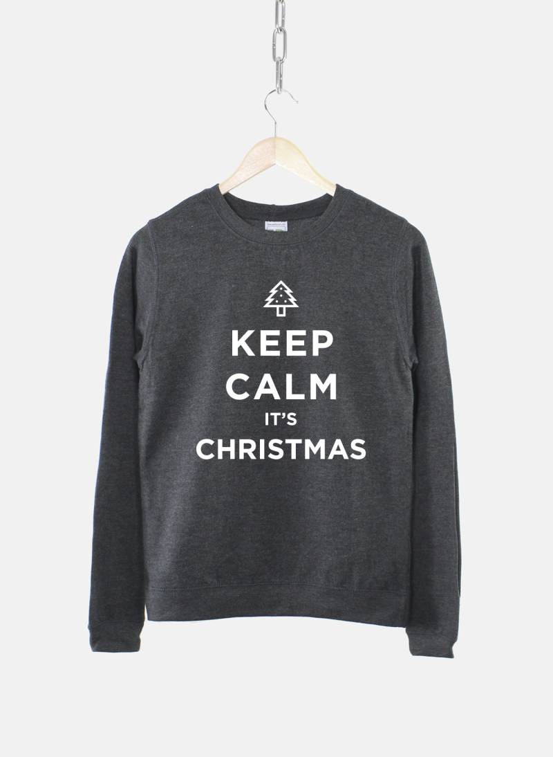 Frauen Keep Calm It's Christmas Sweatshirt - Festliches Weihnachtsgeschenk von QuriousShop