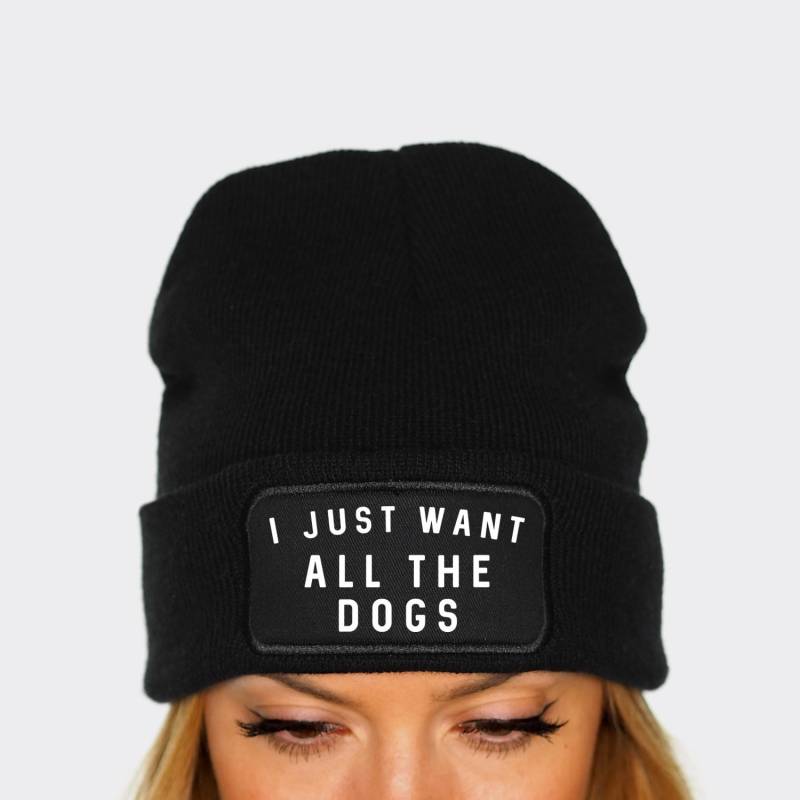 Hundeliebhaber Mütze "I Just Will All The Dogs' Acryl Hut von QuriousShop