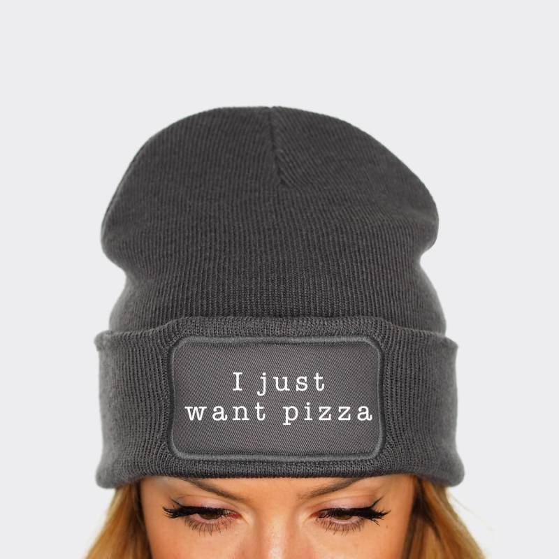 Pizza Liebhaber Beanie Mütze Weiches Acryl, Slouchy Unisex Style von QuriousShop