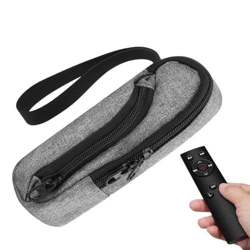 Qurygin Federmäppchen, Reißverschluss-Federmäppchen mit Samtfutter, schützendes Federmäppchen mit Griff, tragbare Aufbewahrungstasche für Stifte und Fernbedienungen, grau, Refer to description, Unisex von Qurygin