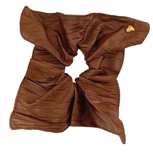 Qurygin Haargummis aus PU-Leder | Pferdeschwanz-Halter, große Haargummis, Haar-Accessoires, niedliche elastische Haargummis für Damen und Mädchen mit dickem, dünnem Haar von Qurygin