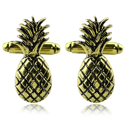 Qusedwey Obst Ananas Manschetten knöpfe Goldene Luxus Metall Manschetten knöpfe Herren mode Hemd Manschetten knopf Schmuck Qusedwey Obst Ananas Manschetten knöpfe Goldene Luxus Metall Manschetten knöpfe Herren mode Hemd Manschetten knopf Schmuck von Qusedwey