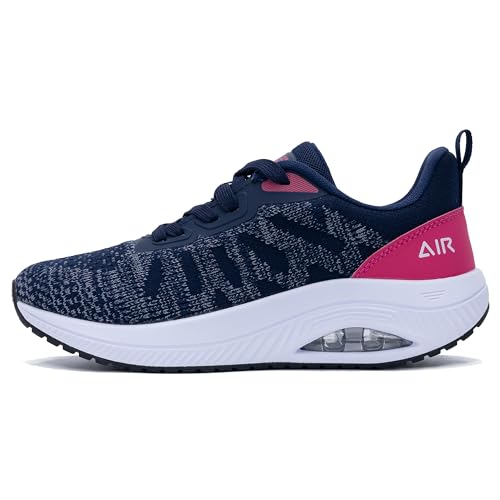 Quseek Damen Arch Support Air Walkingschuhe Komfortabel Orthopädische Freizeitmode Schuhe für Plattfüße Lindert Fußkater Rosarot 37.5 von Quseek
